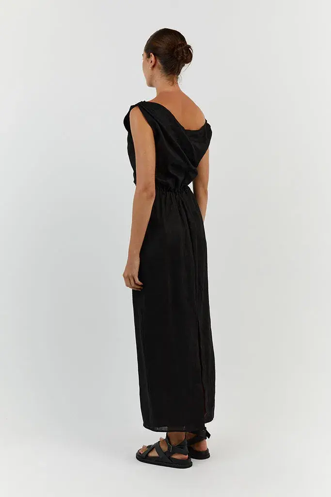 DISSH Cass Black Linen Dress Size 6 for rent on The Volte - main image