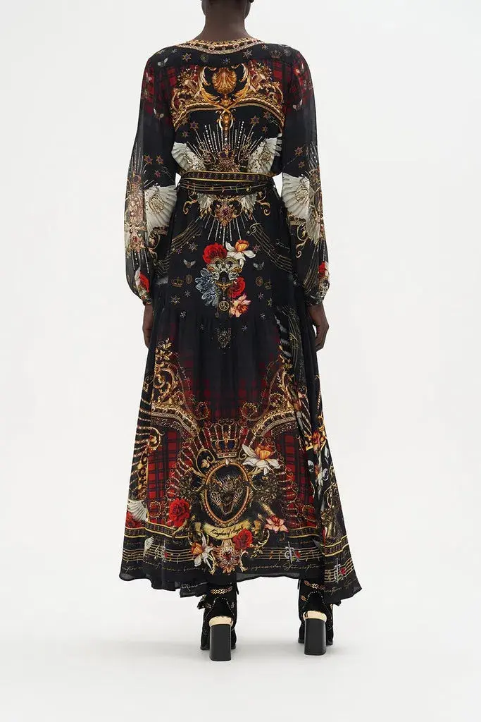 Camilla Robbie Williams 'Do I Entertain You" V Neck Belted Dress Print Size 14 - Image 3