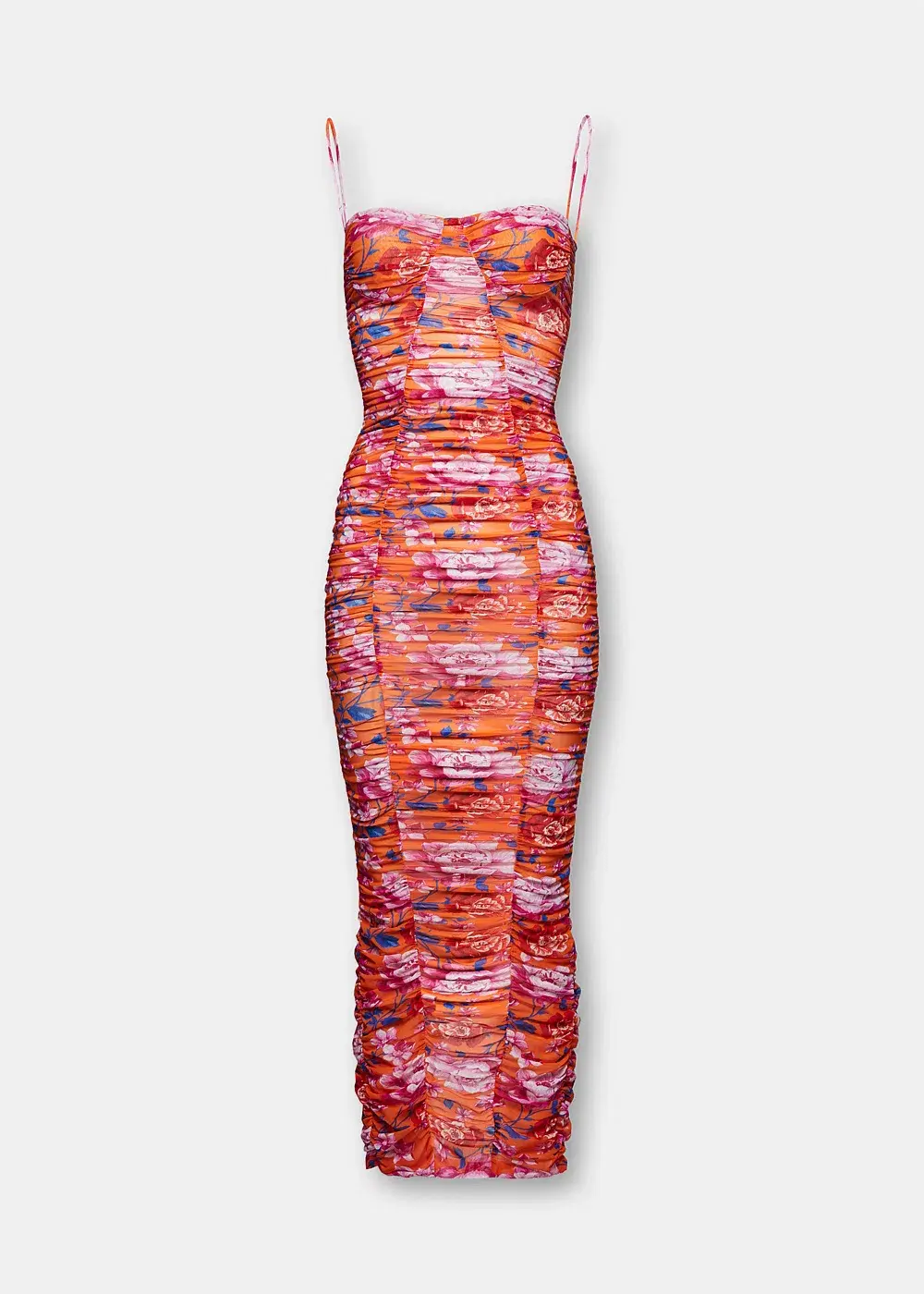 Magda Butrym Rouched Floral Midi Dress Size 40/AU 12 - Image 3
