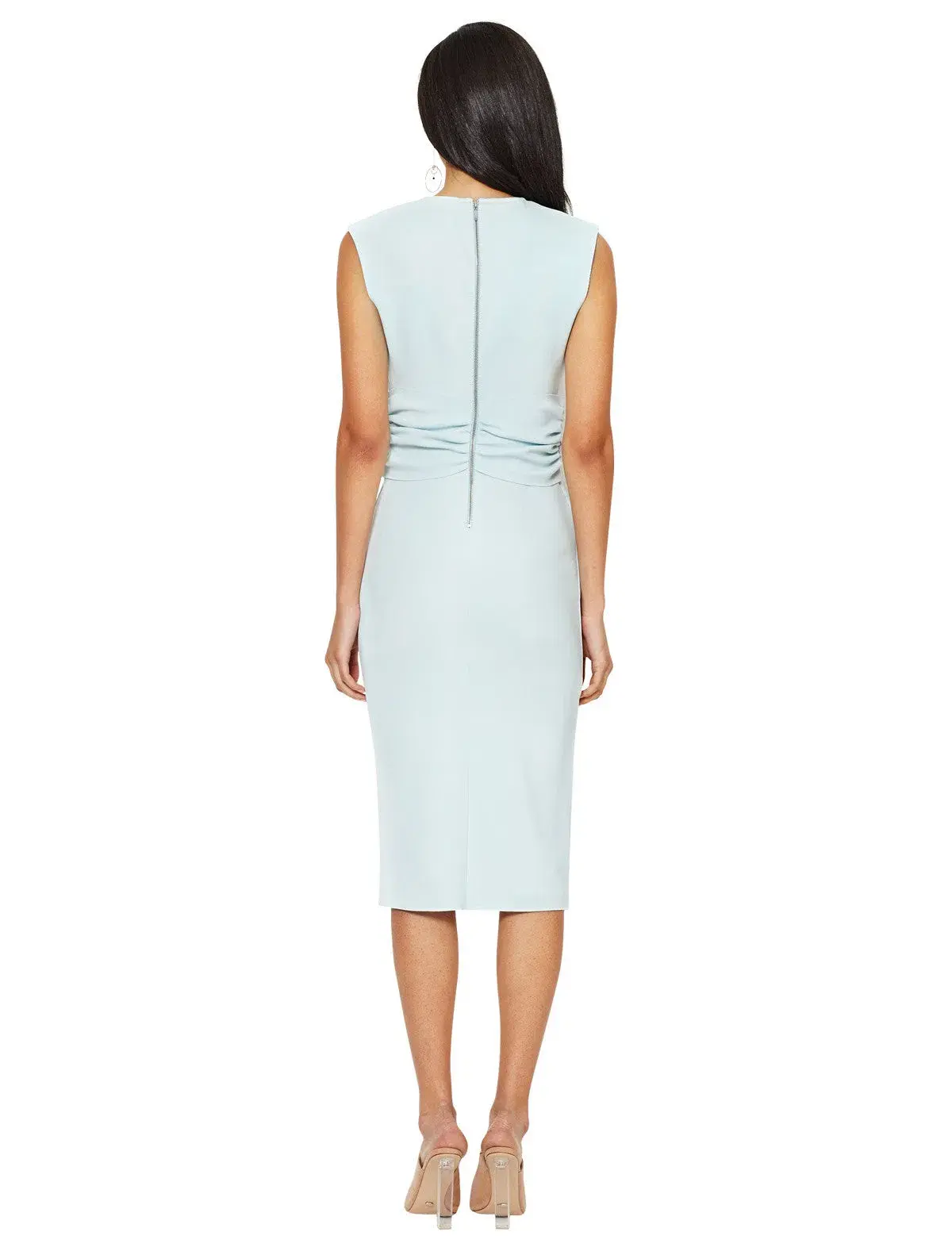 Bec & Bridge Salt Lake Wrap Dress Ice Blue Size 8 - Image 3