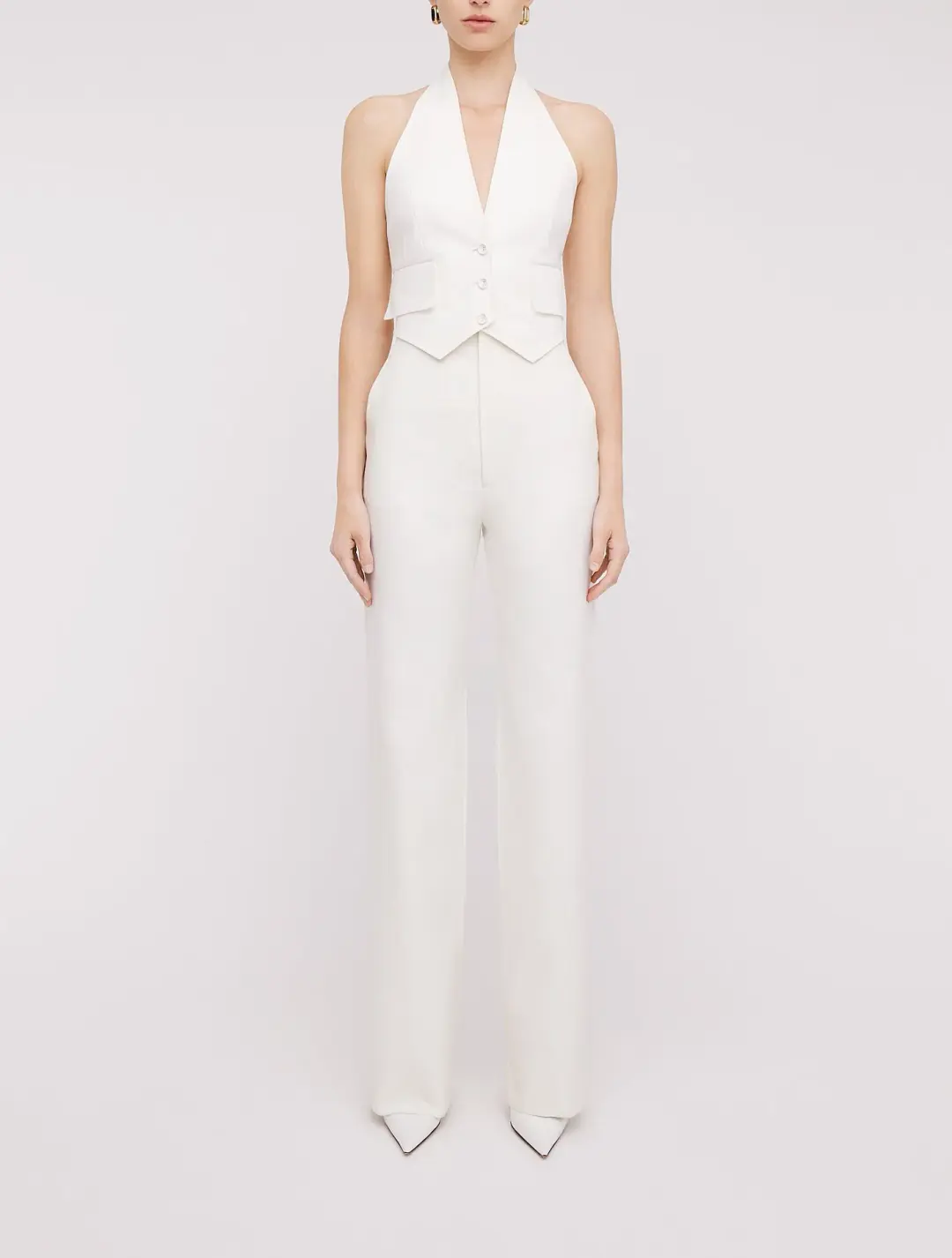 Scanlan Theodore Double Cotton Waistcoat and Trousers Set Alabaster Size 8  for rent on The Volte - main image