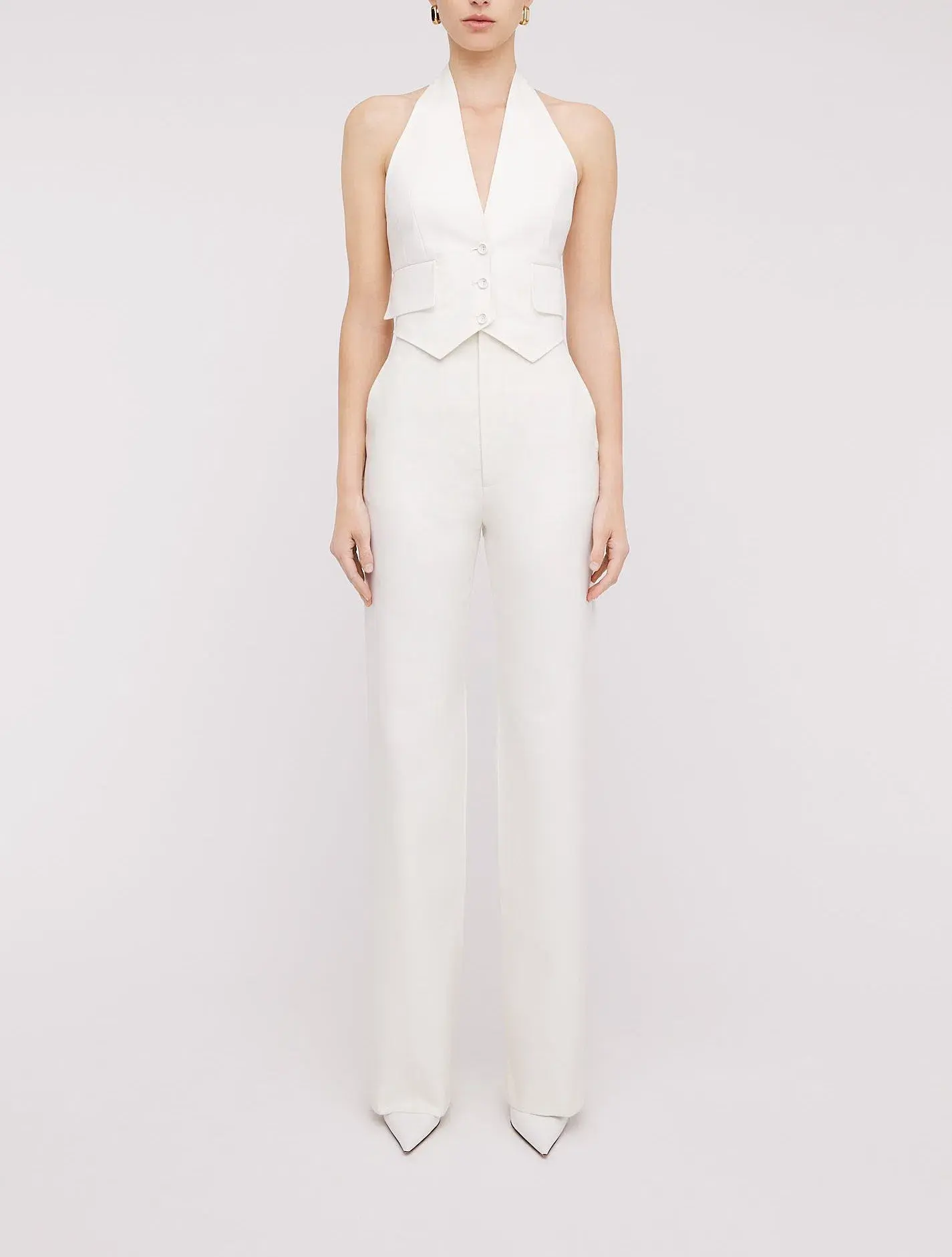 Scanlan Theodore Double Cotton Waistcoat and Trousers Set Alabaster Size 8  - Image 1