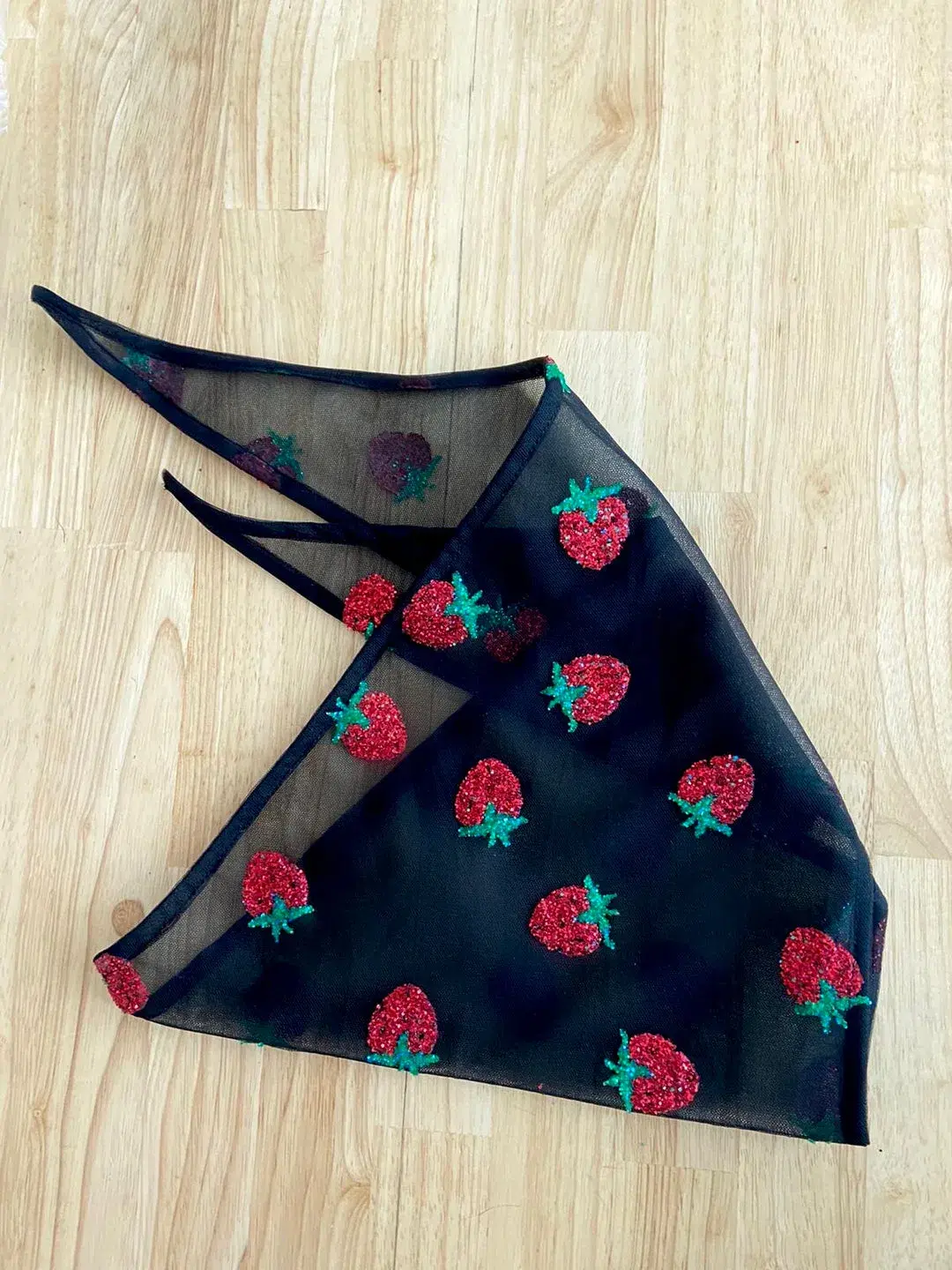 Lirika Matoshi Black Strawberry Midi Dress & Scarf Size Small/Au 8  - Image 4