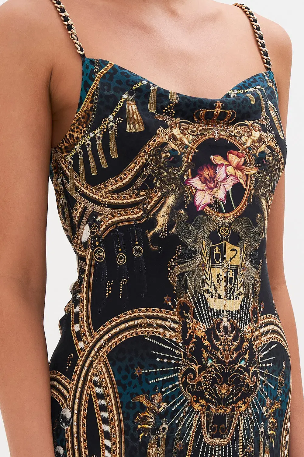 Camilla x Robbie Williams Rockstar Royalty Long Bias Slip Dress Multi Size XL / Au 16 - Image 2