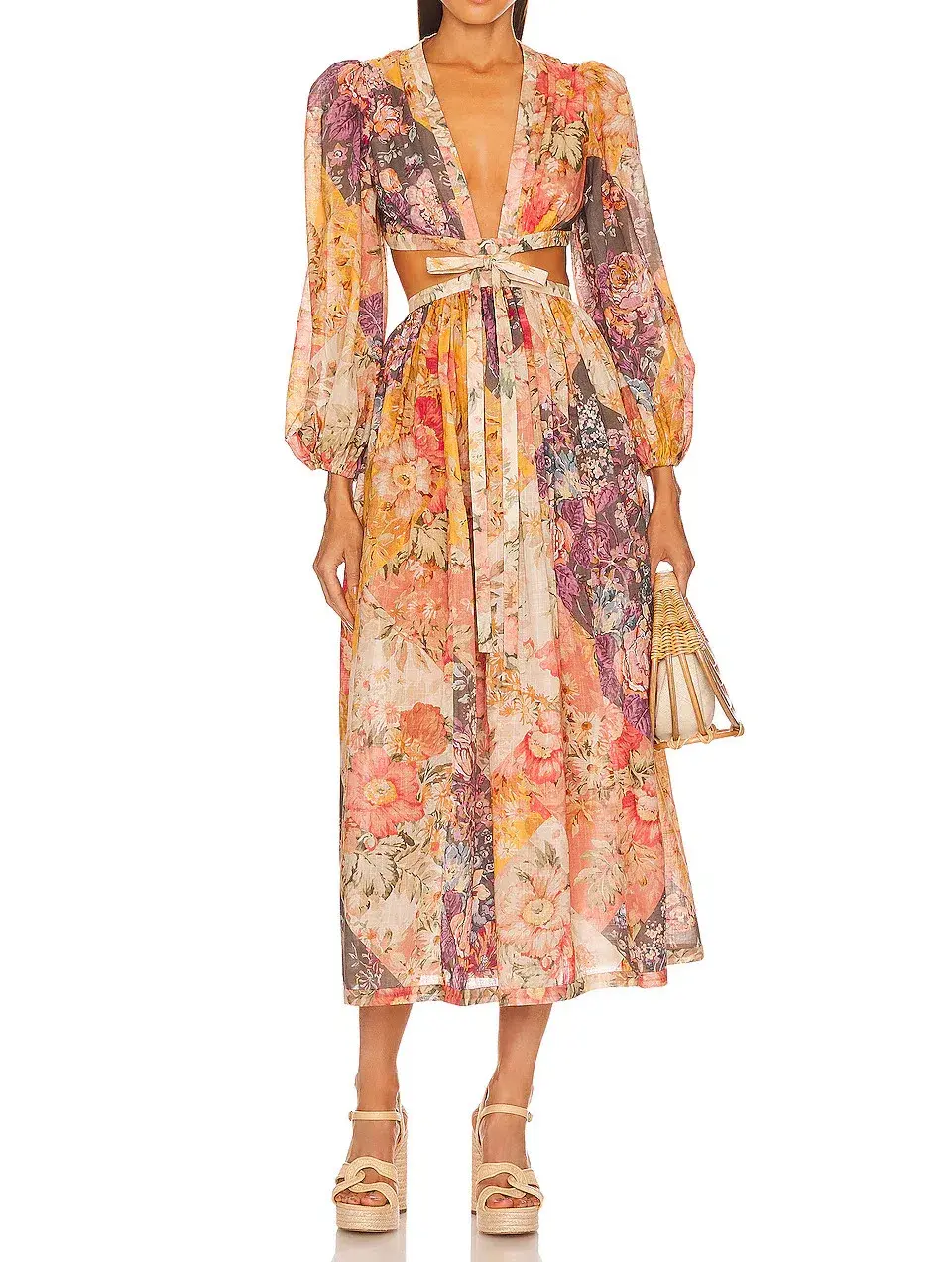 Zimmermann Pattie Patchwork Long Dress Floral Size 0 / Au 8 - Image 1