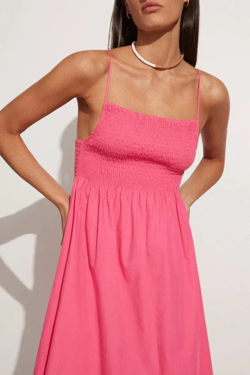 Faithfull the Brand Bryssa Midi Dress Pink Size 8  - Image 2
