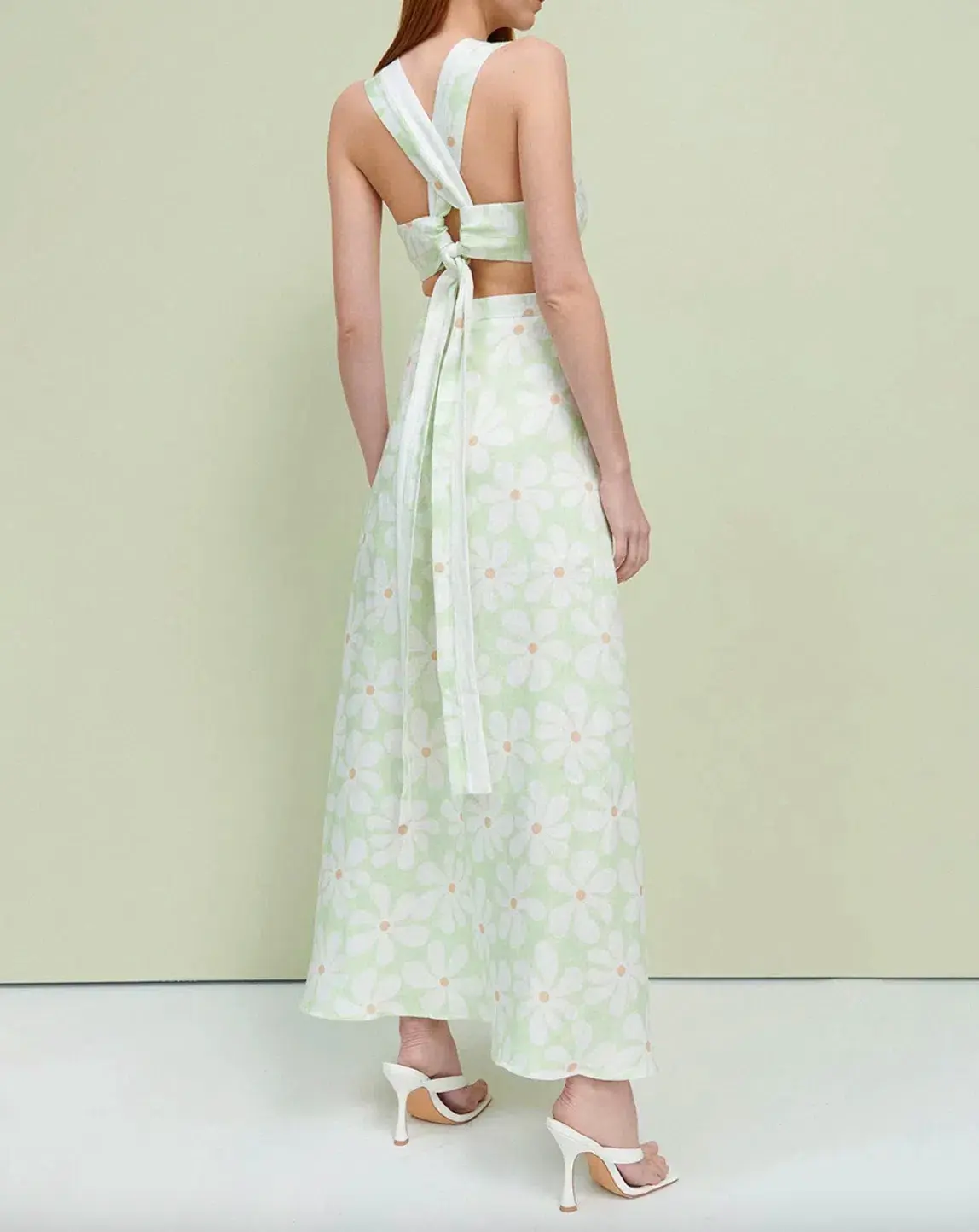 By Johnny Fleur Tie Back Midi Dress Floral Size 14 / XL - Image 3