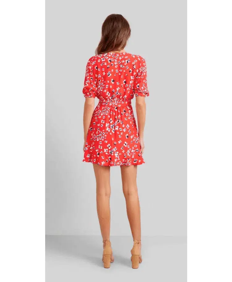 Kookai Delilah Wrap Dress Red Size 8 - Image 3