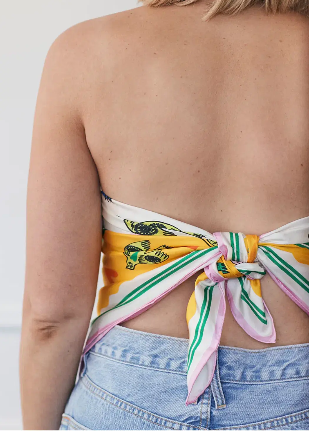 Alemais Cancer Chicks x Soleil Print Scarf Yellow - Image 2