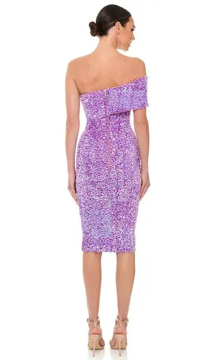 Eliya The Label Alyssa Dress Midi Purple Size M / AU 10 - Image 2
