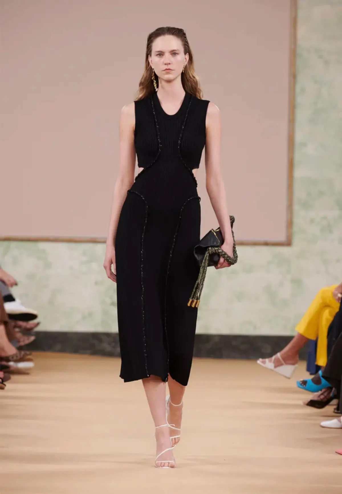 Aje Arp Cut Out Knit Midi Dress Black Size AU 12 - Image 2