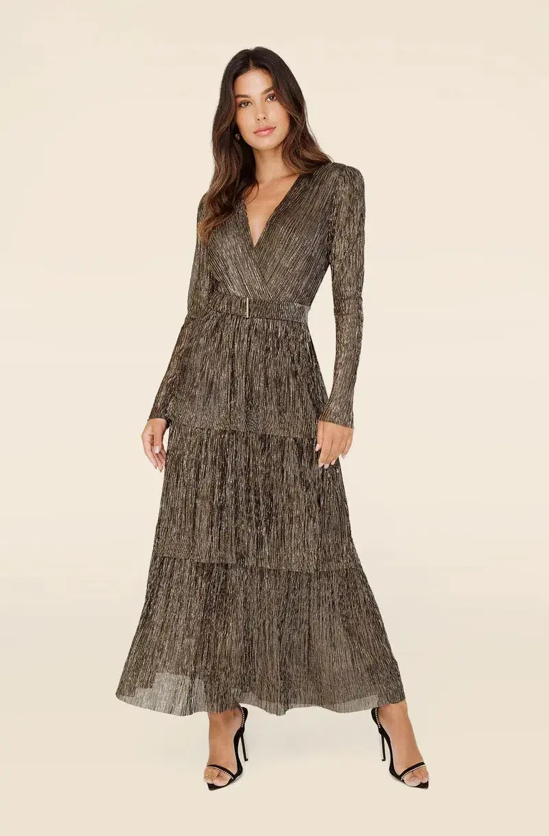 Sheike All That Sparkles Dress Brown Size AU 8 for rent on The Volte - main image