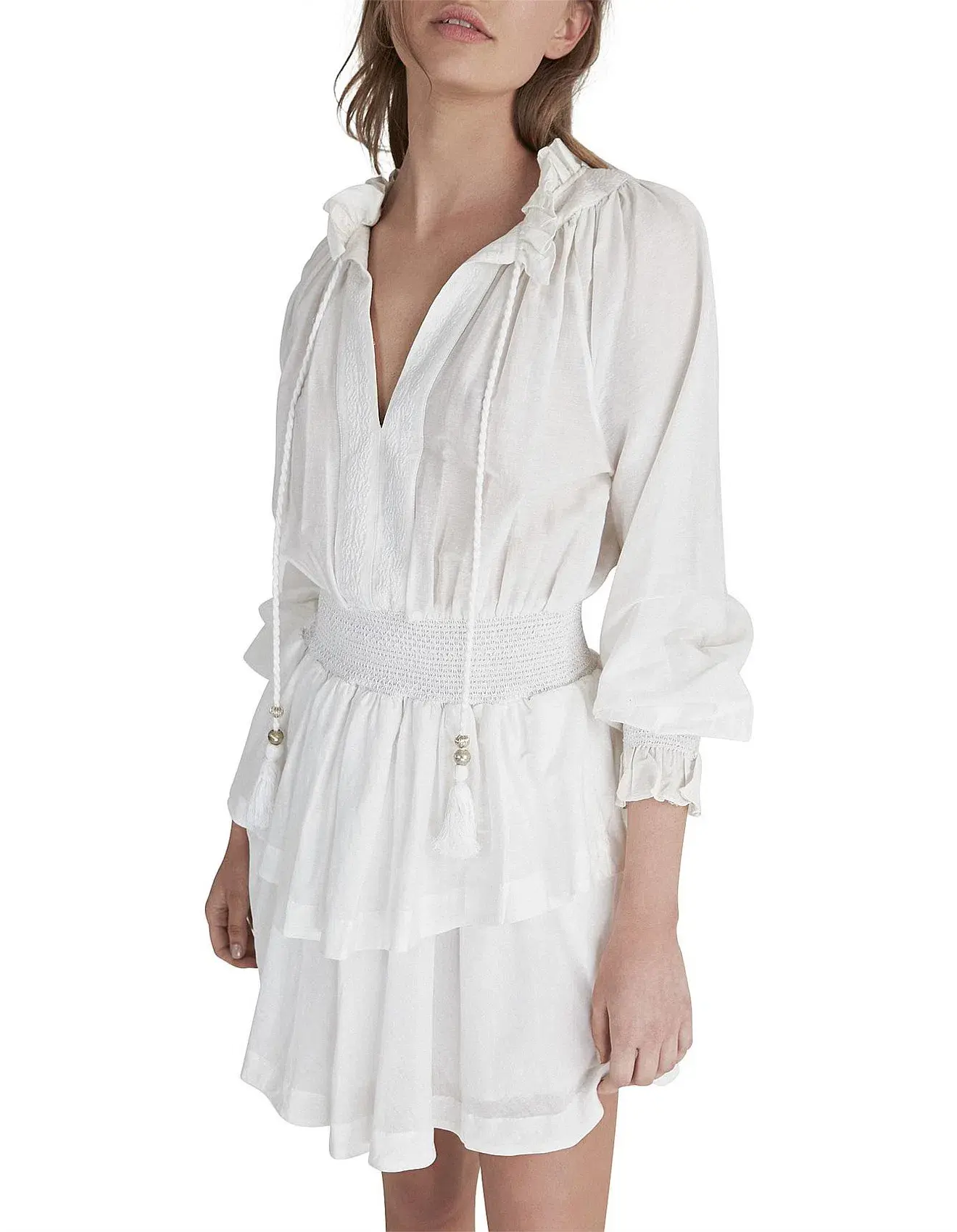 Aje Aegina Mini Dress White Size 10 - Image 2