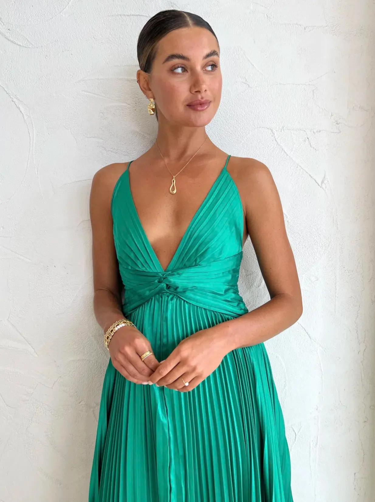 Issy Orla Dress in Jade Green Size AU 10 - Image 3