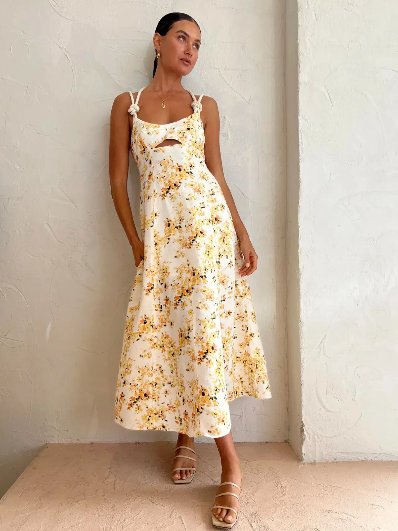 Significant Other Maia Dress Golden Blossom Floral Size 10 - Image 1