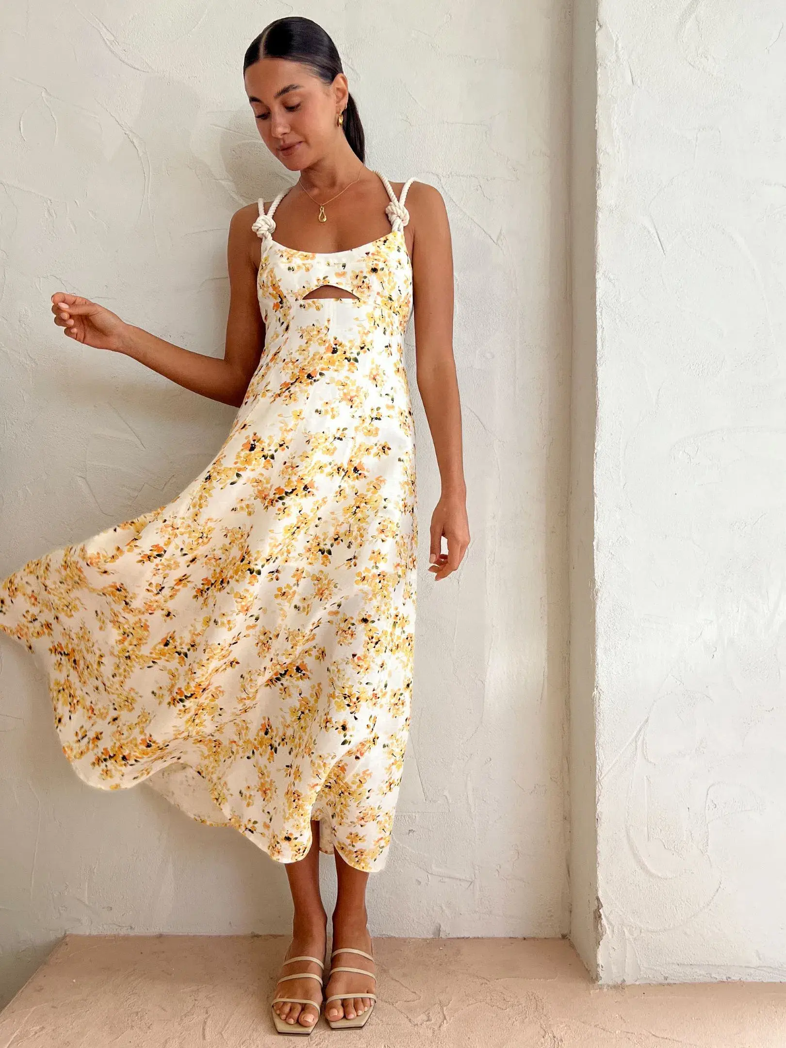 Significant Other Maia Dress Golden Blossom Floral Size 10 - Image 2