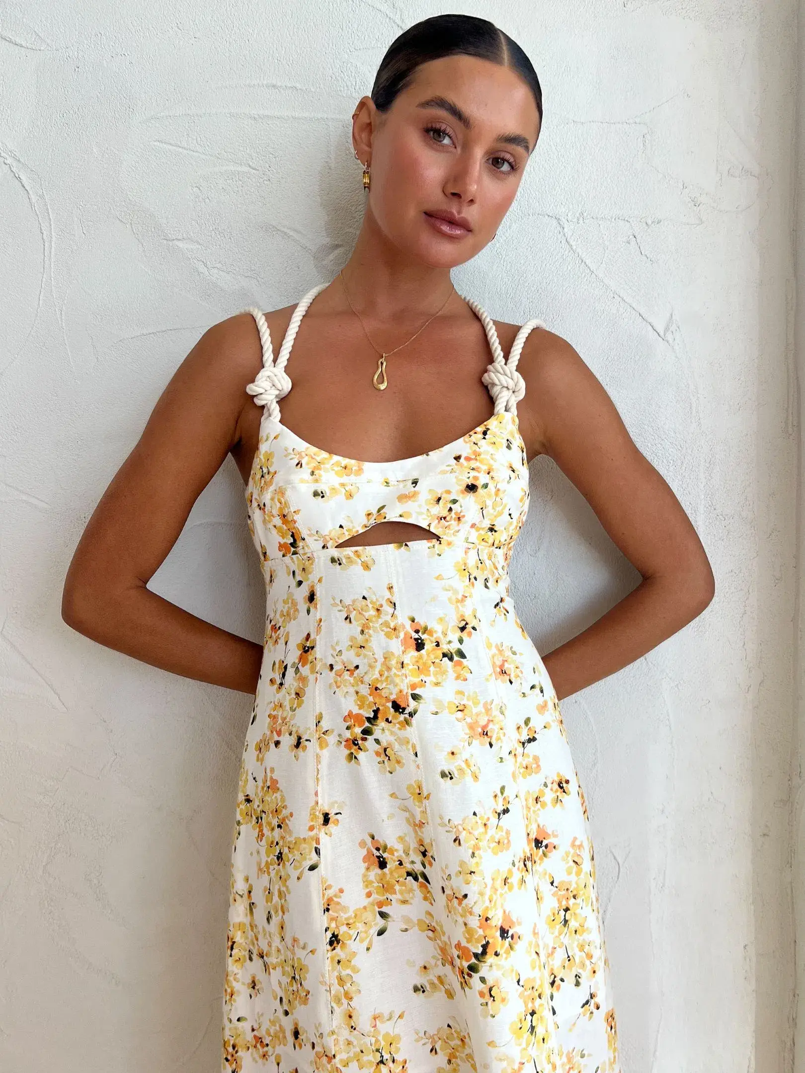 Significant Other Maia Dress Golden Blossom Floral Size 10 - Image 3