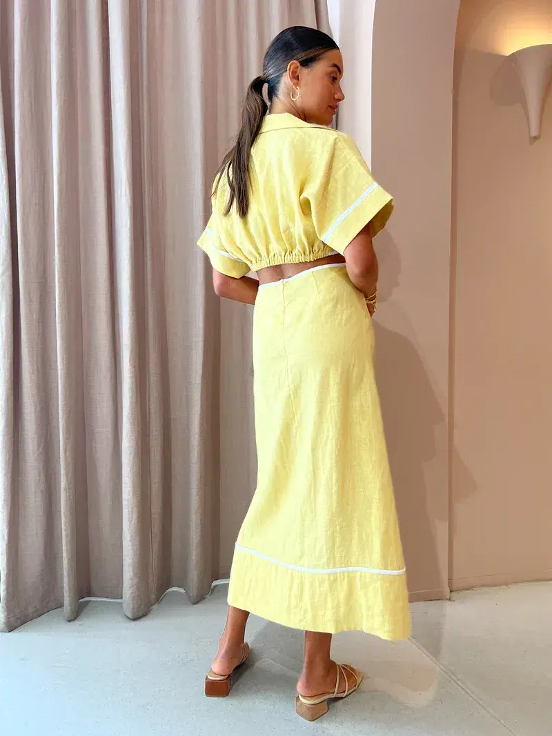 Roame Parque Dress in Butter Size 6 - Image 2