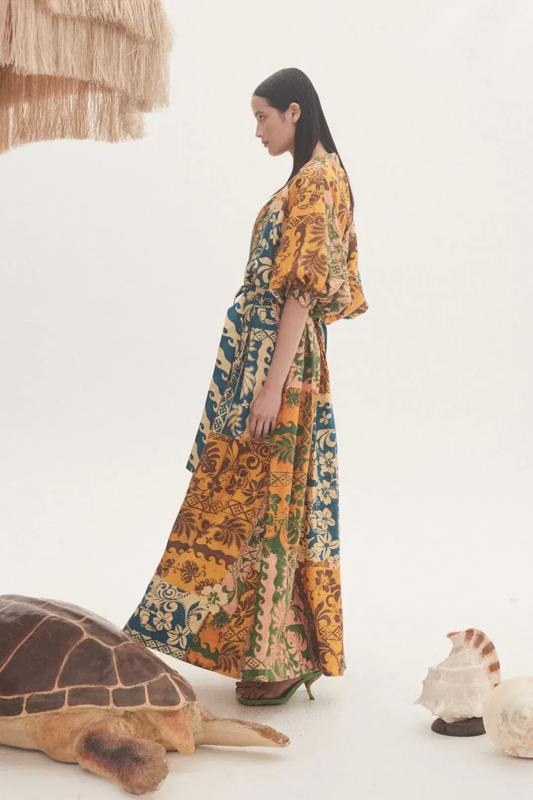 Alemais Archie Wrap Dress Multi Print Size 8 for rent on The Volte - main image