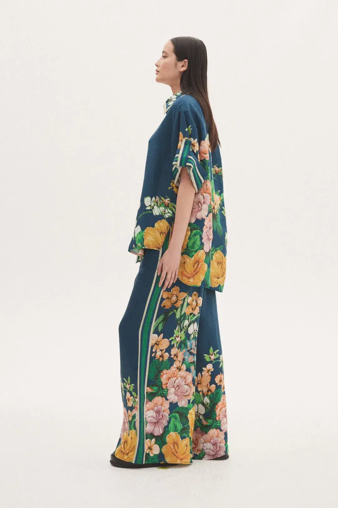 Alemais Lyla Pant and Shirt Set Floral Size 8 for rent on The Volte - main image