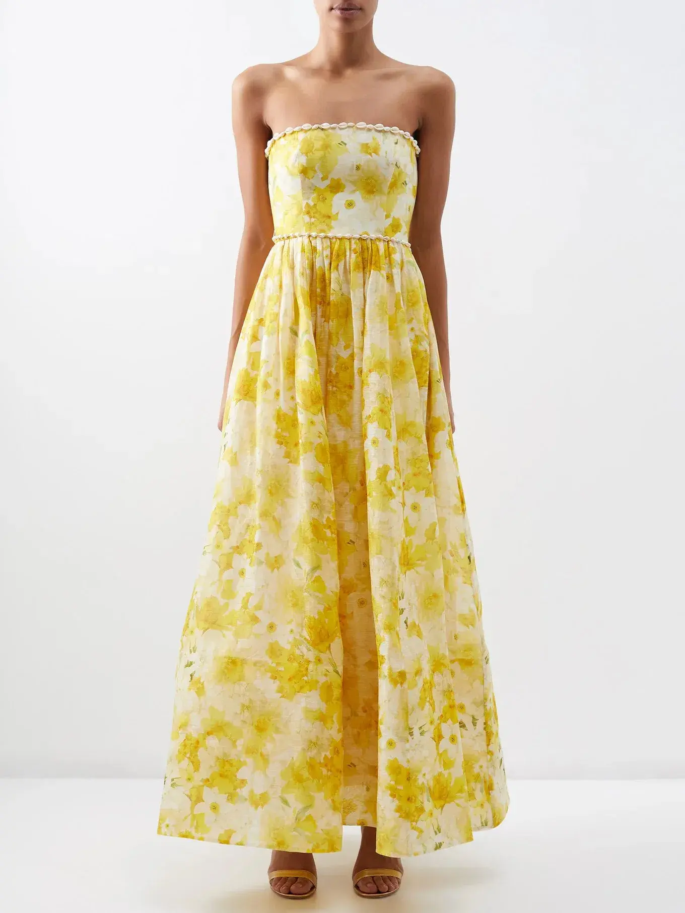 Zimmermann Wonderland Shell Gown in Daffodil Print Size 1/AU 10 - Image 1