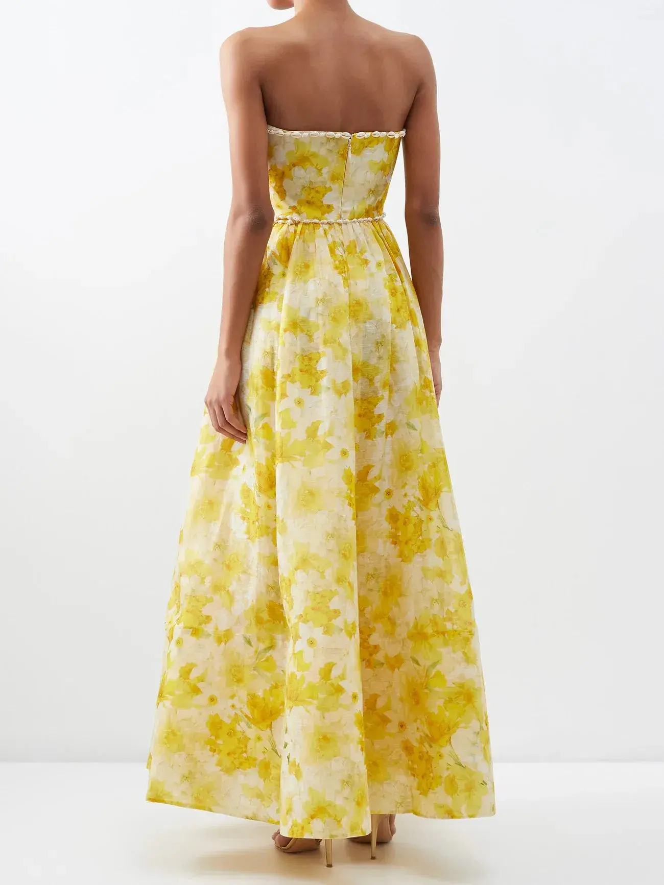 Zimmermann Wonderland Shell Gown in Daffodil Print Size 1/AU 10 - Image 3