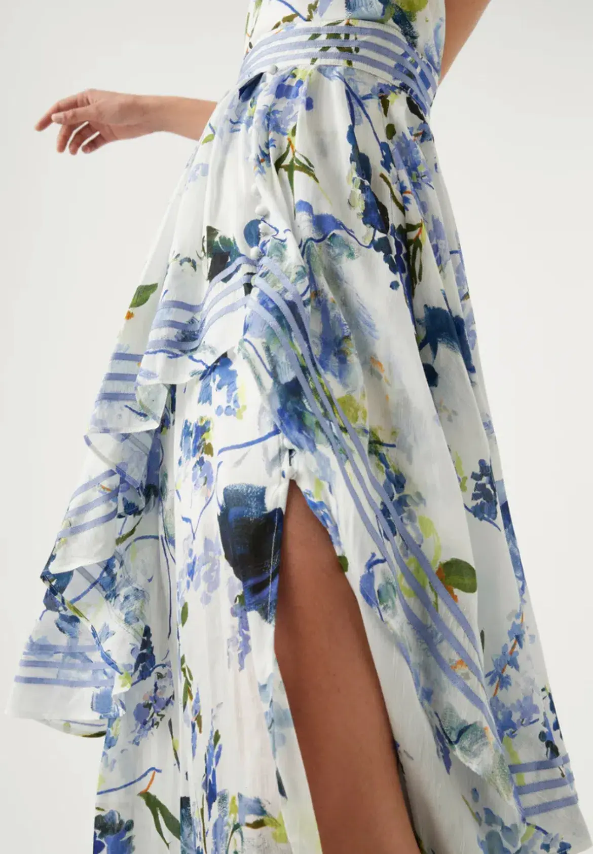 Aje Sienna Maxi Dress Lavenders of Provence Print Size 12 - Image 3