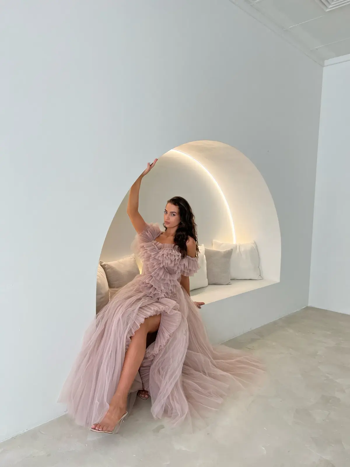 Tarik Ediz Patrice Dress Blush Size 10  - Image 1