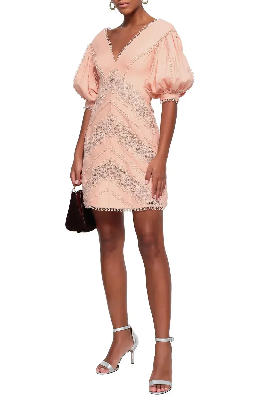 Zimmermann Painted Heart Chevron Mini Dress Blossom Size 8 - Image 1