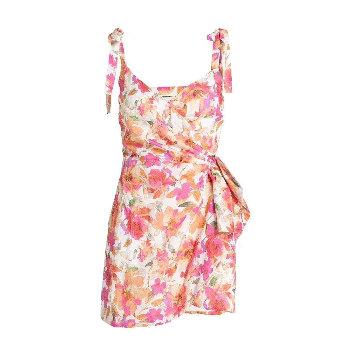 Sofia the Label Marni Mini Dress Pink Peach Floral Size XS / 6 - Image 4