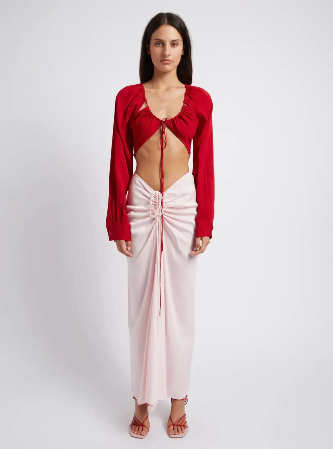 Christopher Esber Ruched  Skirt  Blush Pink  Size 8  - Image 1