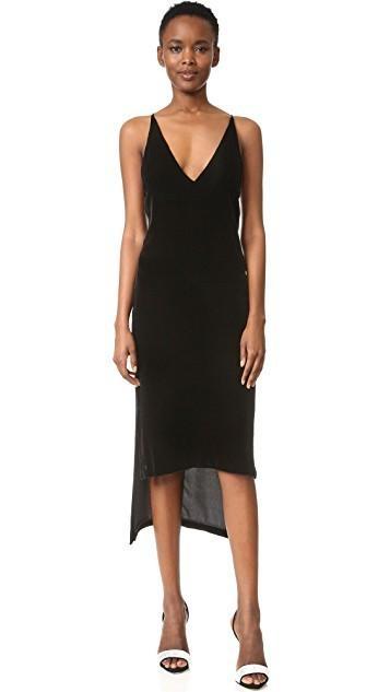 Dion Lee Fine Line Dress Black size 8 for rent on The Volte - main image
