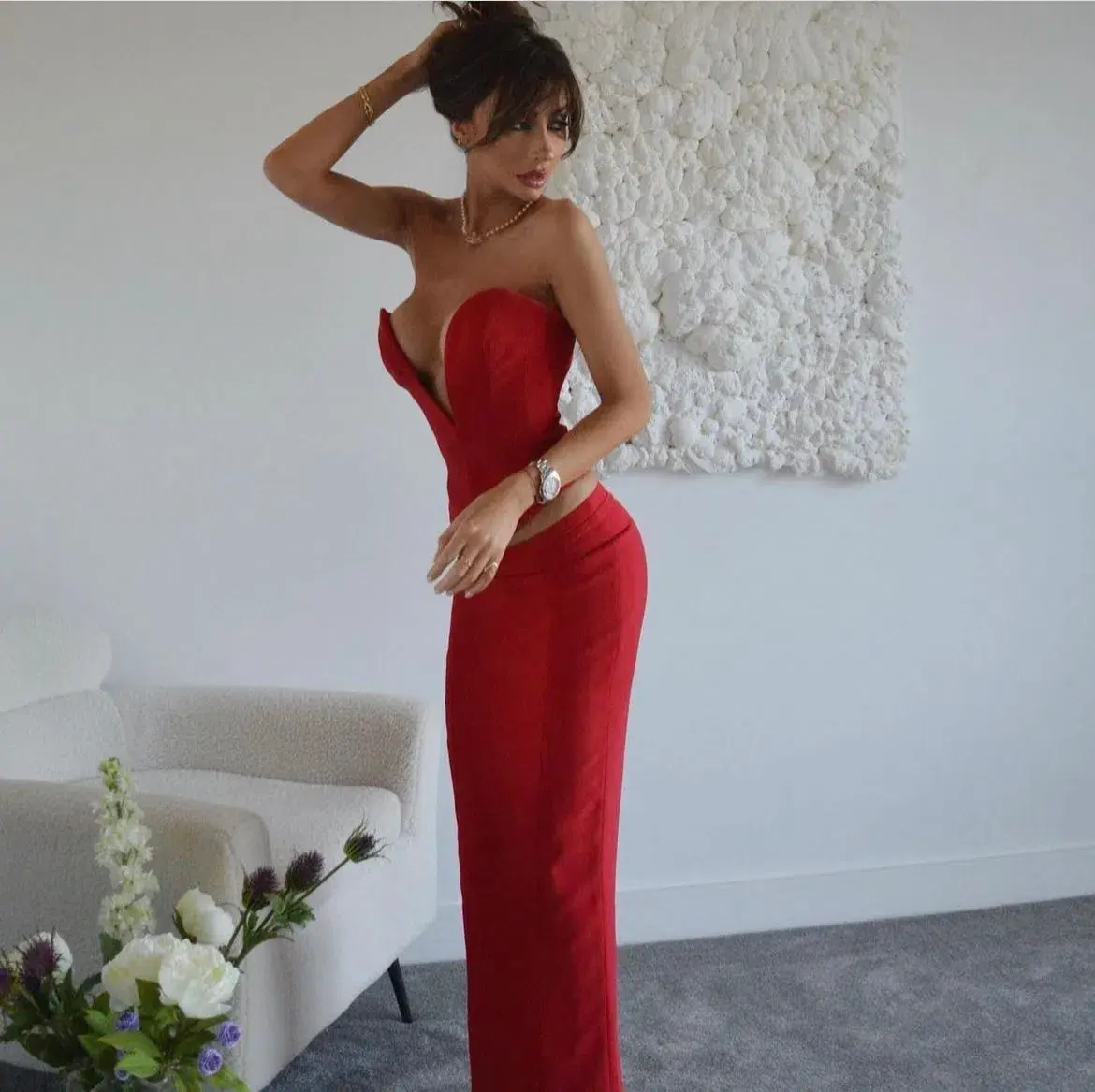 House of CB Lydia Set Red Size 6 - Image 2
