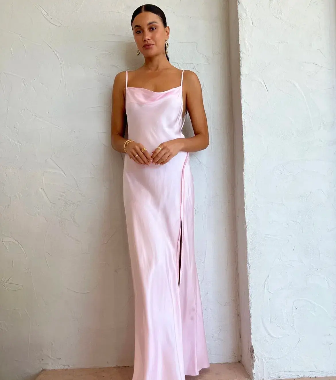 Bec & Bridge Joelle Split Maxi Dress Quartz Pink Size 8  - Image 2