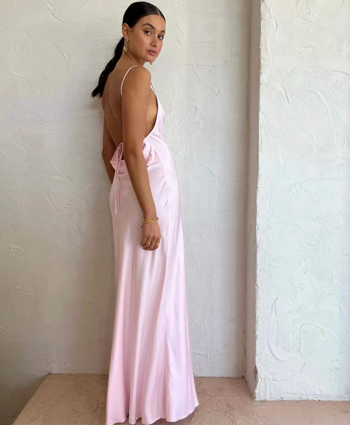 Bec & Bridge Joelle Split Maxi Dress Quartz Pink Size 8  - Image 3