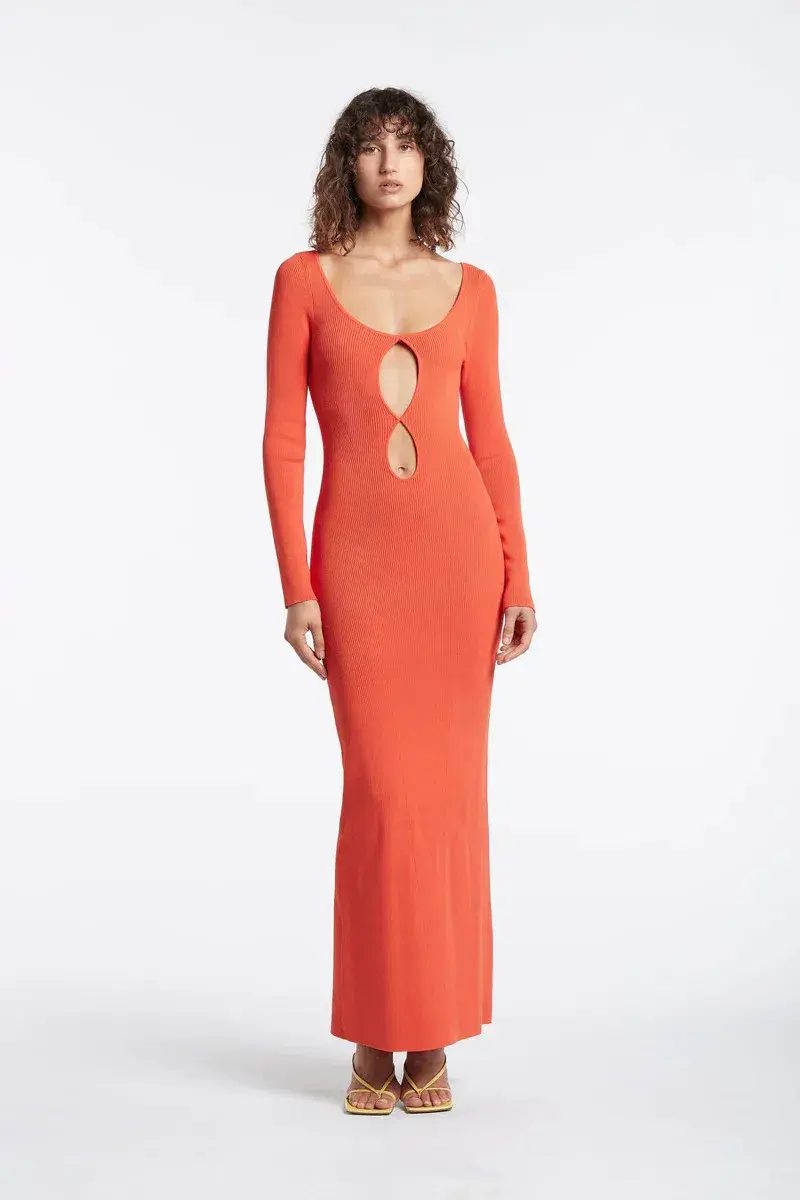 Sir the Label x Yan Yan Chan Petit Palace Midi Dress Red Size 0 / AU 6 - Image 1
