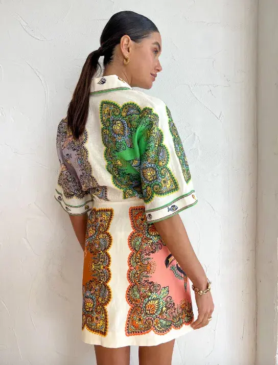 Alemais Trippy Troppo Mini Dress in Multi Size 8 - Image 3