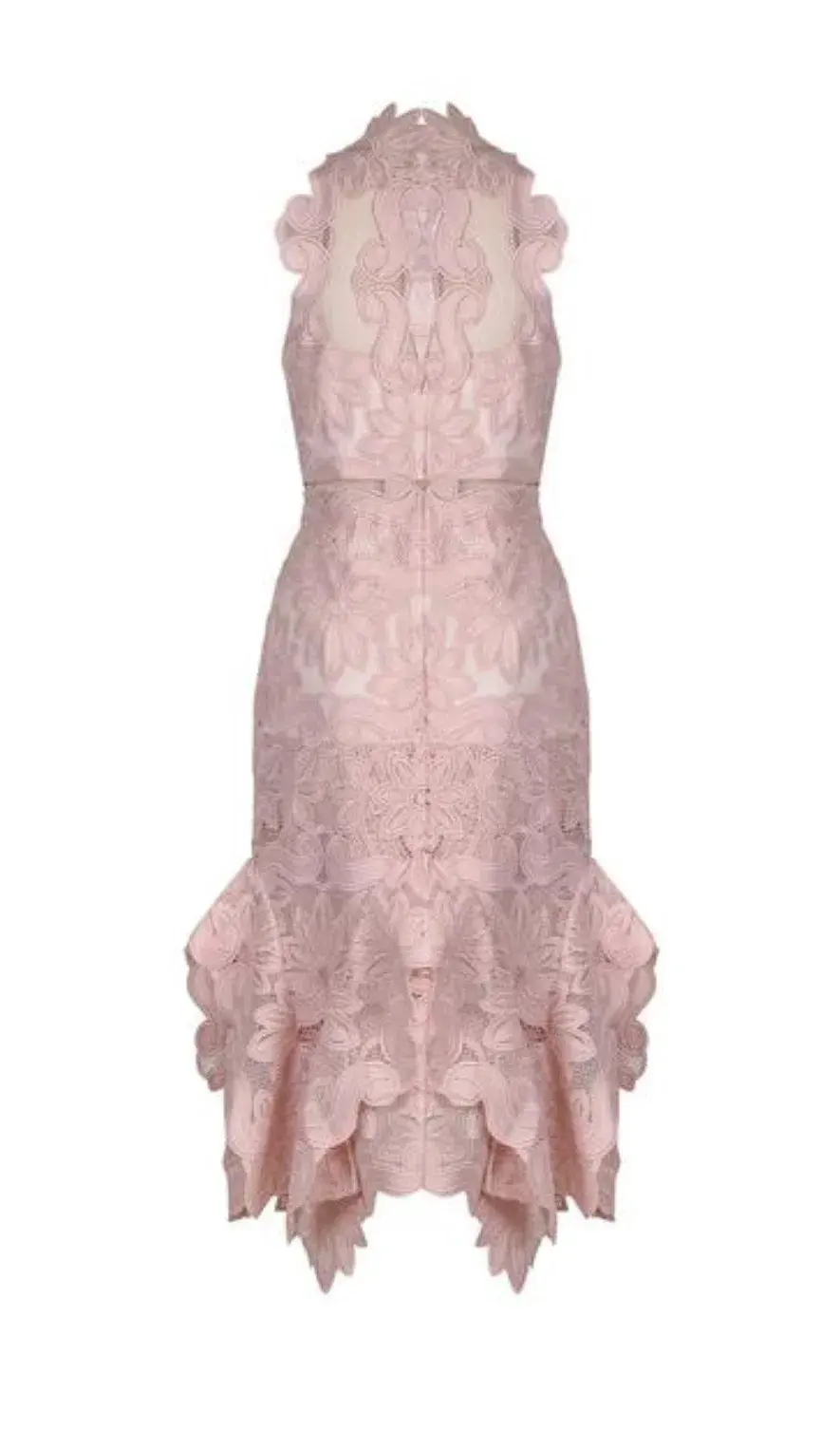 Thurley Waterlily Midi Dress Nude Size 10 - Image 5