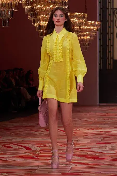 Alice McCall Lover Girl Mini Dress Yellow Size 8 - Image 4