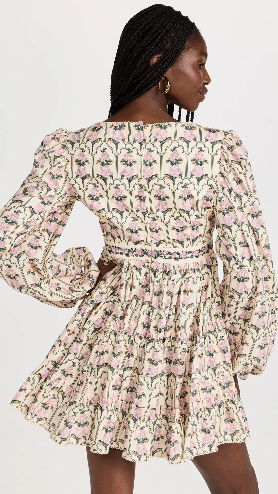 Agua by Agua Bendita Avena Peonia Aurora Mini Dress Floral Size 8 - Image 3