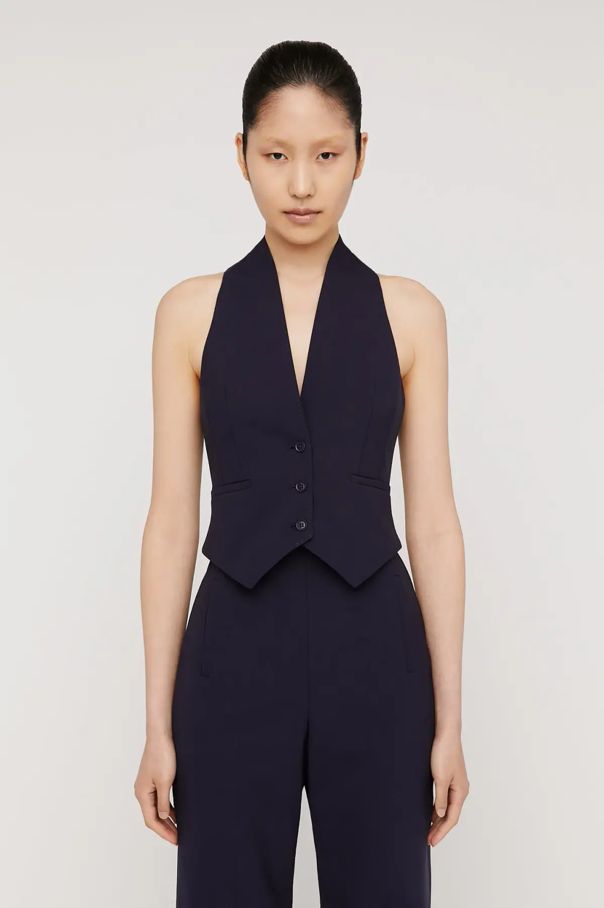 Scanlan Theodore Tailored Waistcoat & Pant Set Navy Size 4 - Image 2