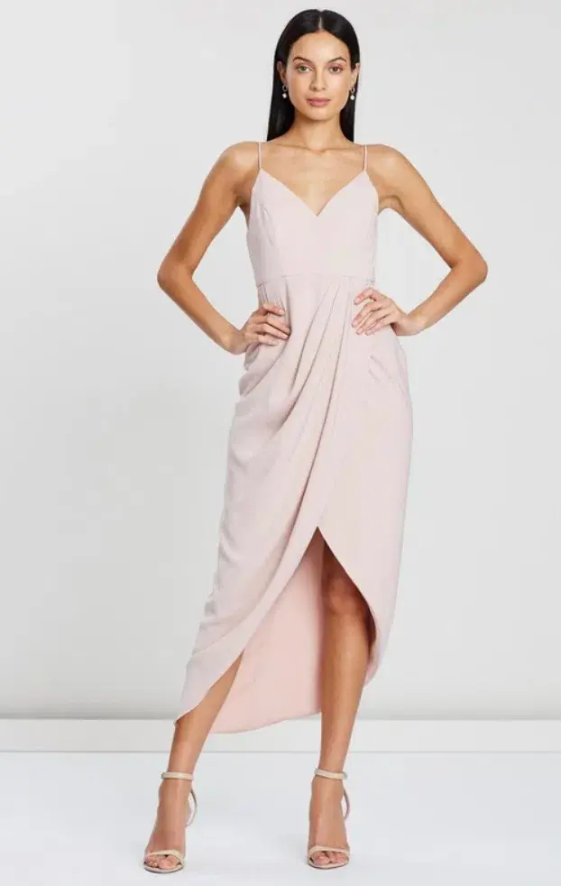 Shona Joy Core Cocktail Draped Maxi Dress in Ballet Size 8 - Image 1