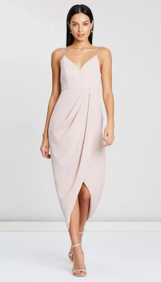 Shona Joy Core Cocktail Draped Maxi Dress in Ballet Size 8 - Image 3