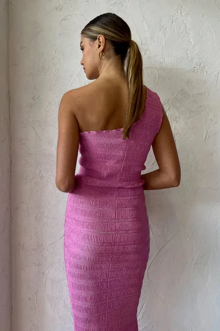 Lidee Gigi Smocking Gown in Hot Pink Size 10 - Image 6