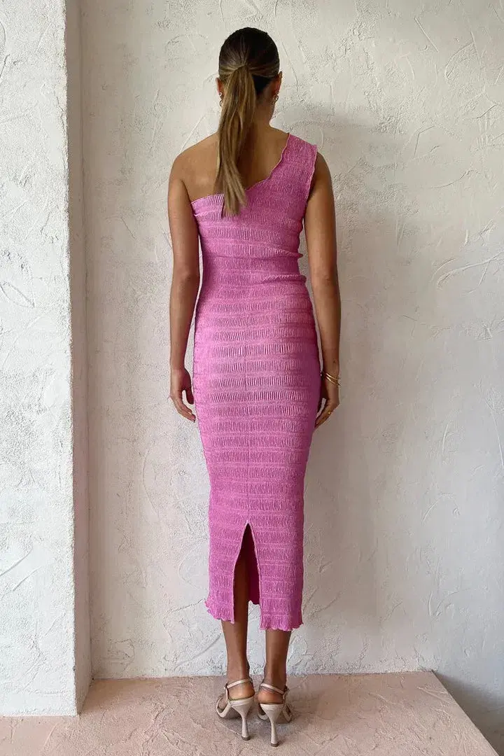 Lidee Gigi Smocking Gown in Hot Pink Size 10 for rent on The Volte - main image