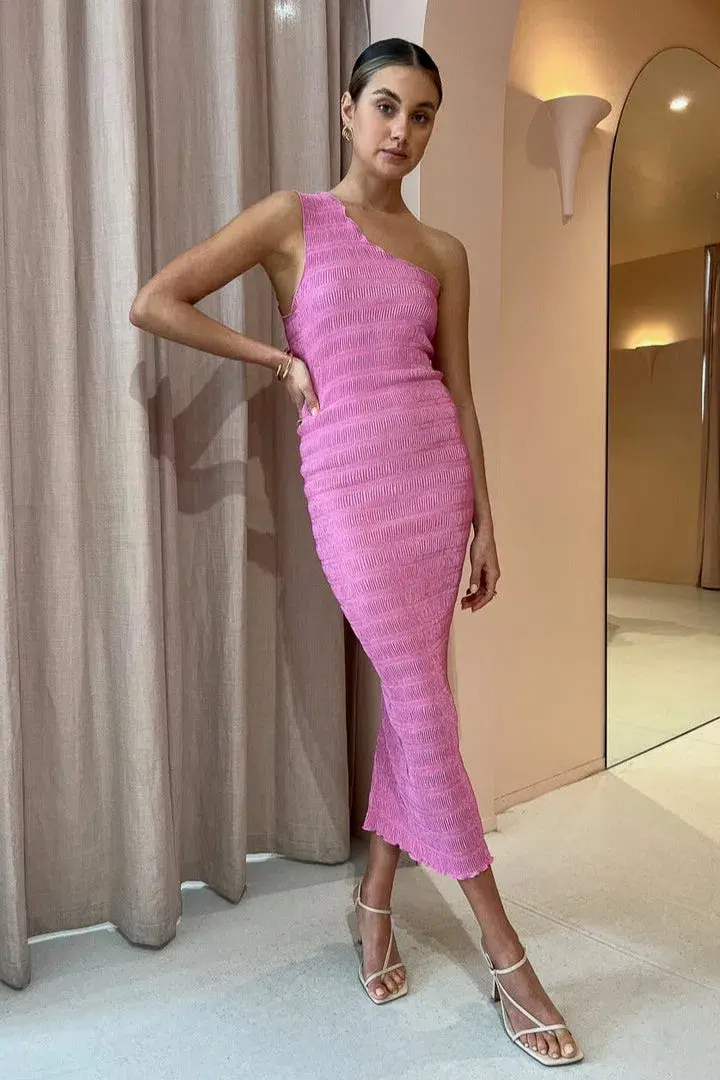 Lidee Gigi Smocking Gown in Hot Pink Size 10 for rent on The Volte - main image