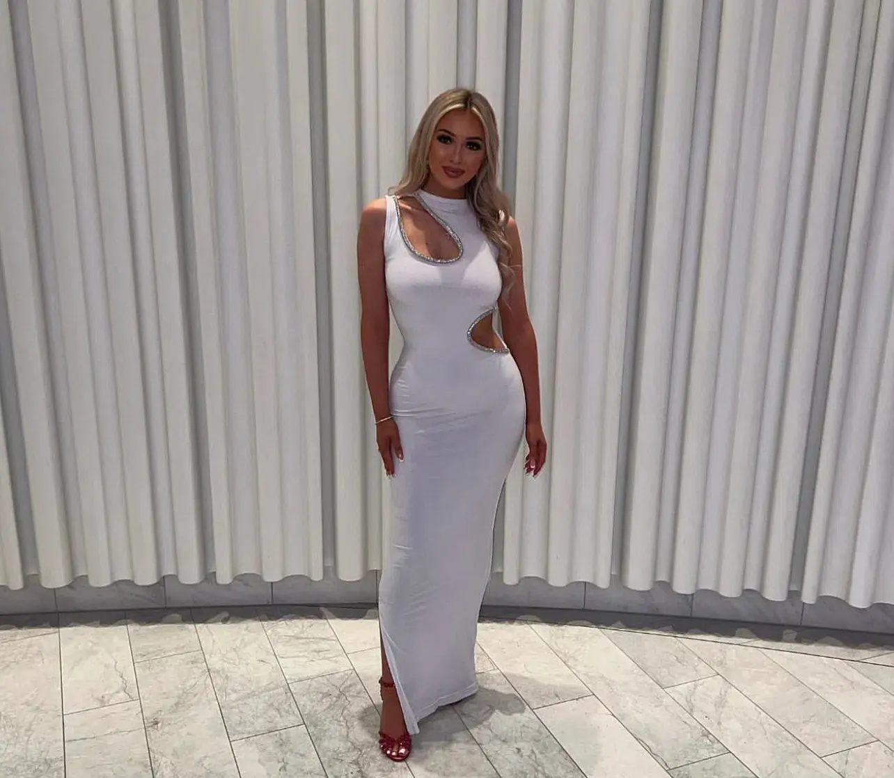 Ivona Skelo Vivia Dress White Size 6 - Image 2