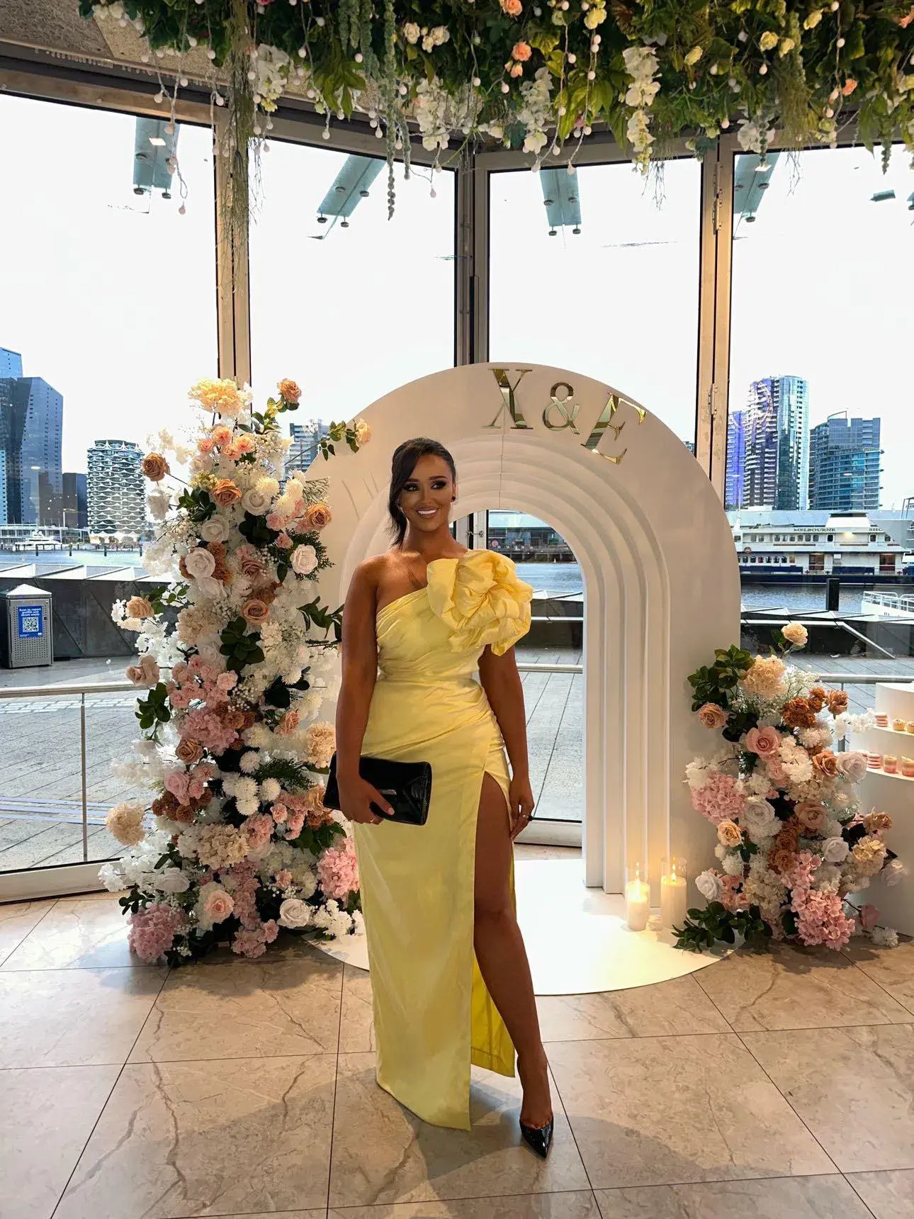Rachel Gilbert Evana Gown Yellow Size 3/AU12 - Image 4