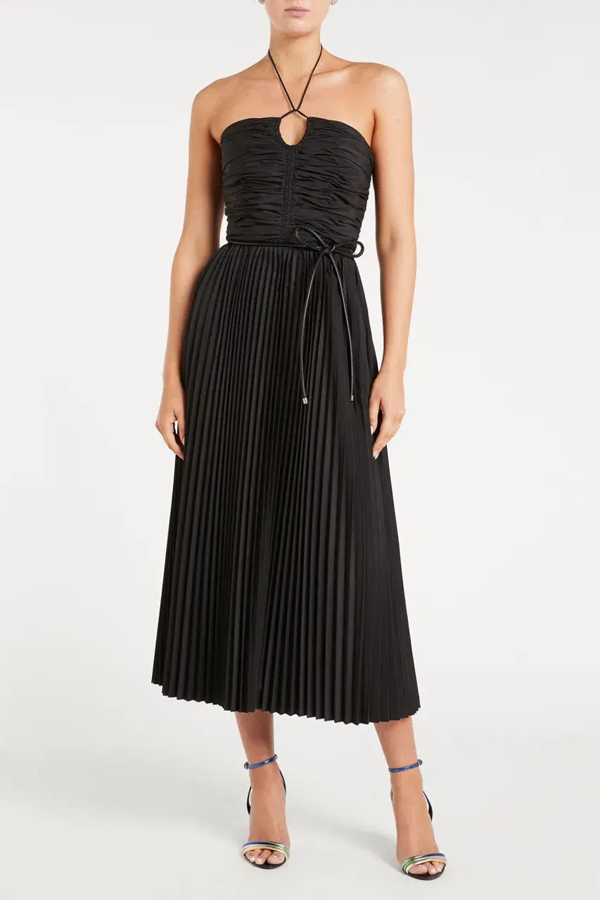 Rebecca Vallance Magdalena Halter Midi Dress Black Size 16 - Image 2
