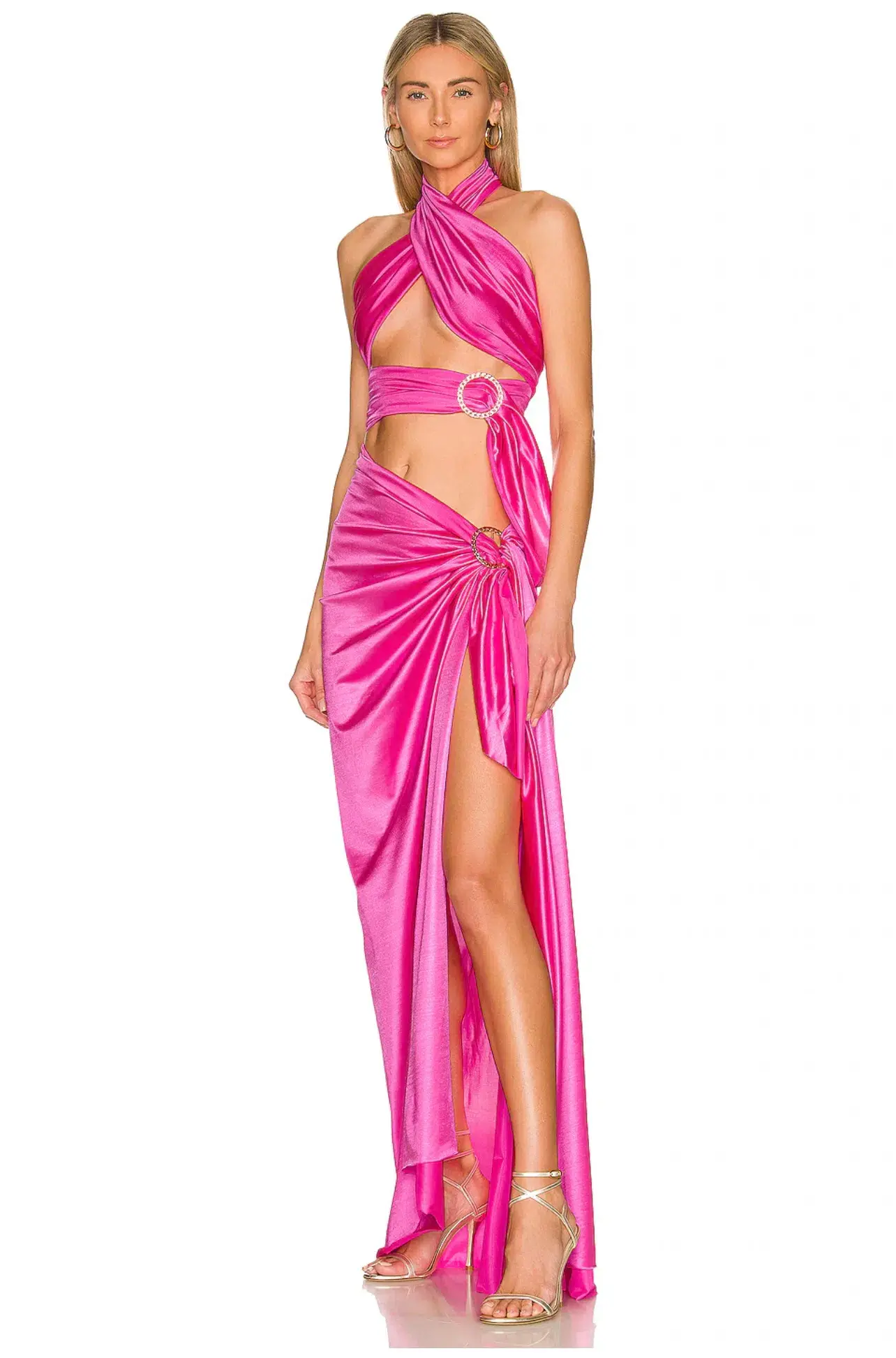 Bronx & Banco Cleopatra Maxi Dress Pink Size 8 - Image 3